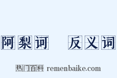 阿梨诃咃反义词是什么意思的图片